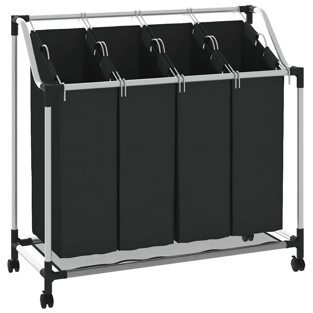 4-compartment laundry sorter  with wheels