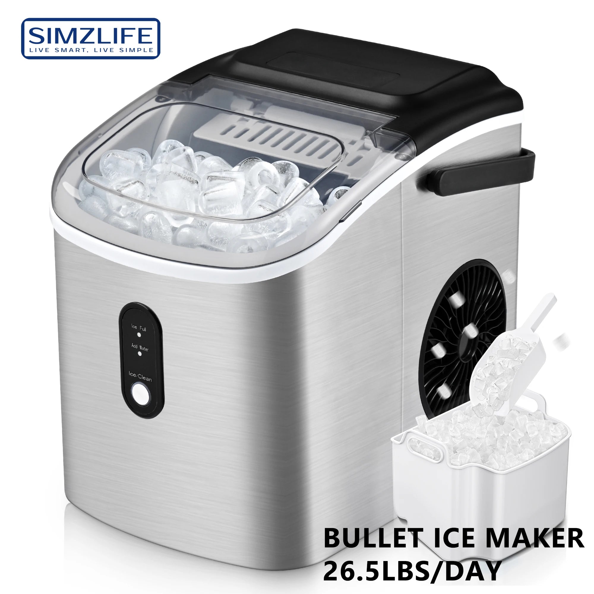 SIMZIFE Countertop Ice Maker Machine Portable
