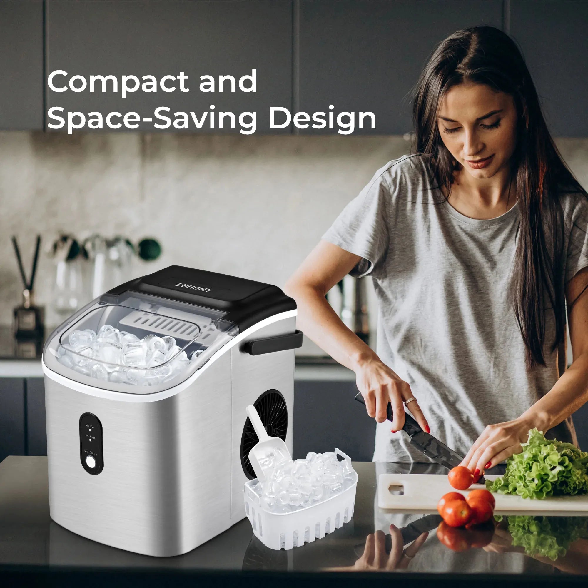 SIMZIFE Countertop Ice Maker Machine Portable